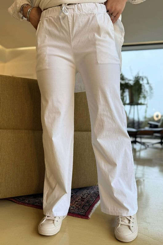  Luxury Wide Leg Magic Trouser White